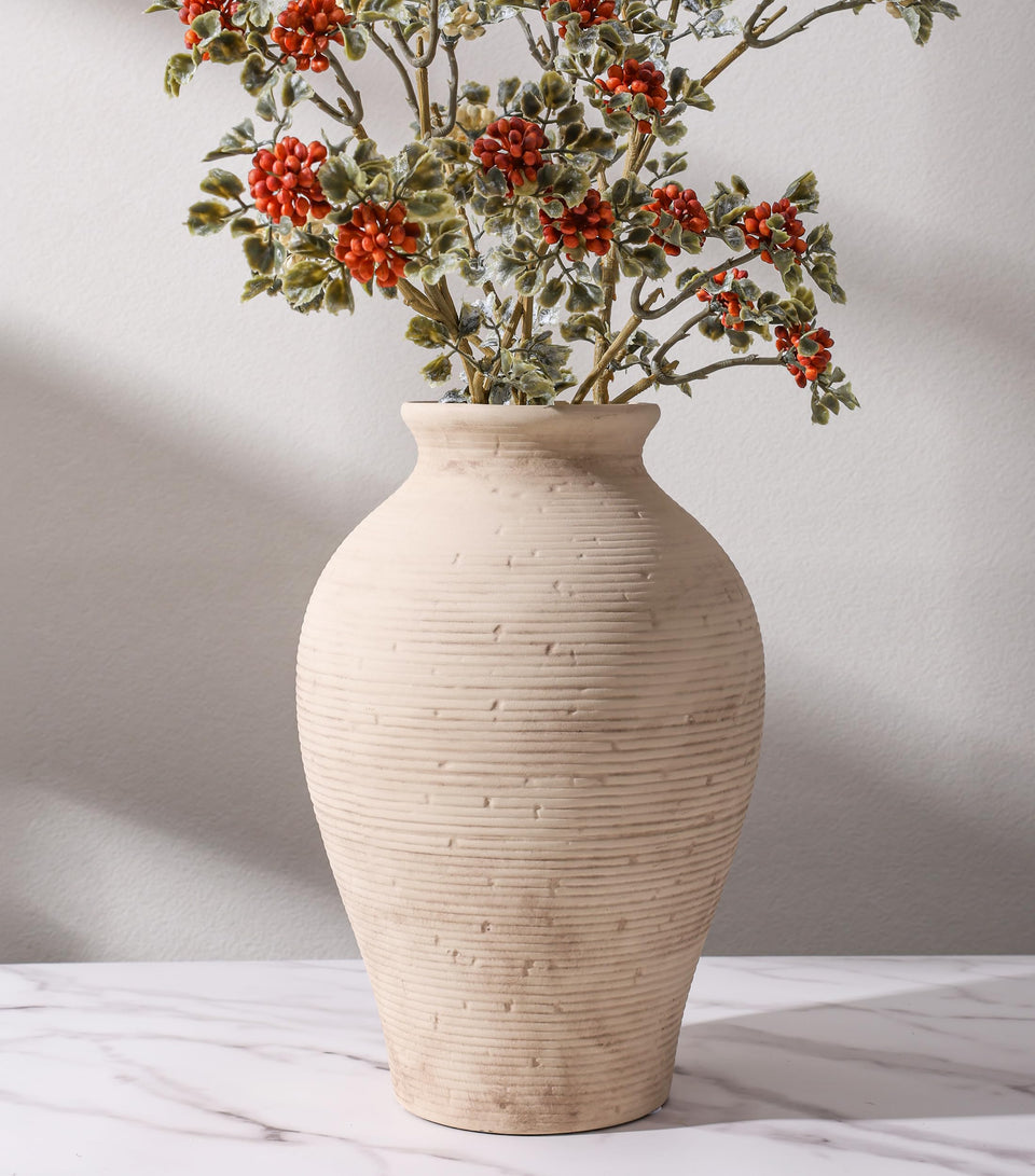 FancyPlus ceramic vase 9 inch silhouette for a dramatic centerpiece
