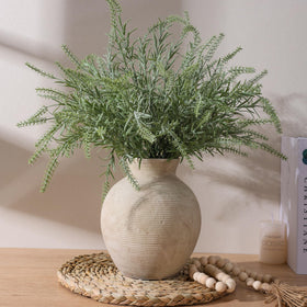 FancyPlus ceramic vase showcases rustic charm with a matte frosted surface for decor.