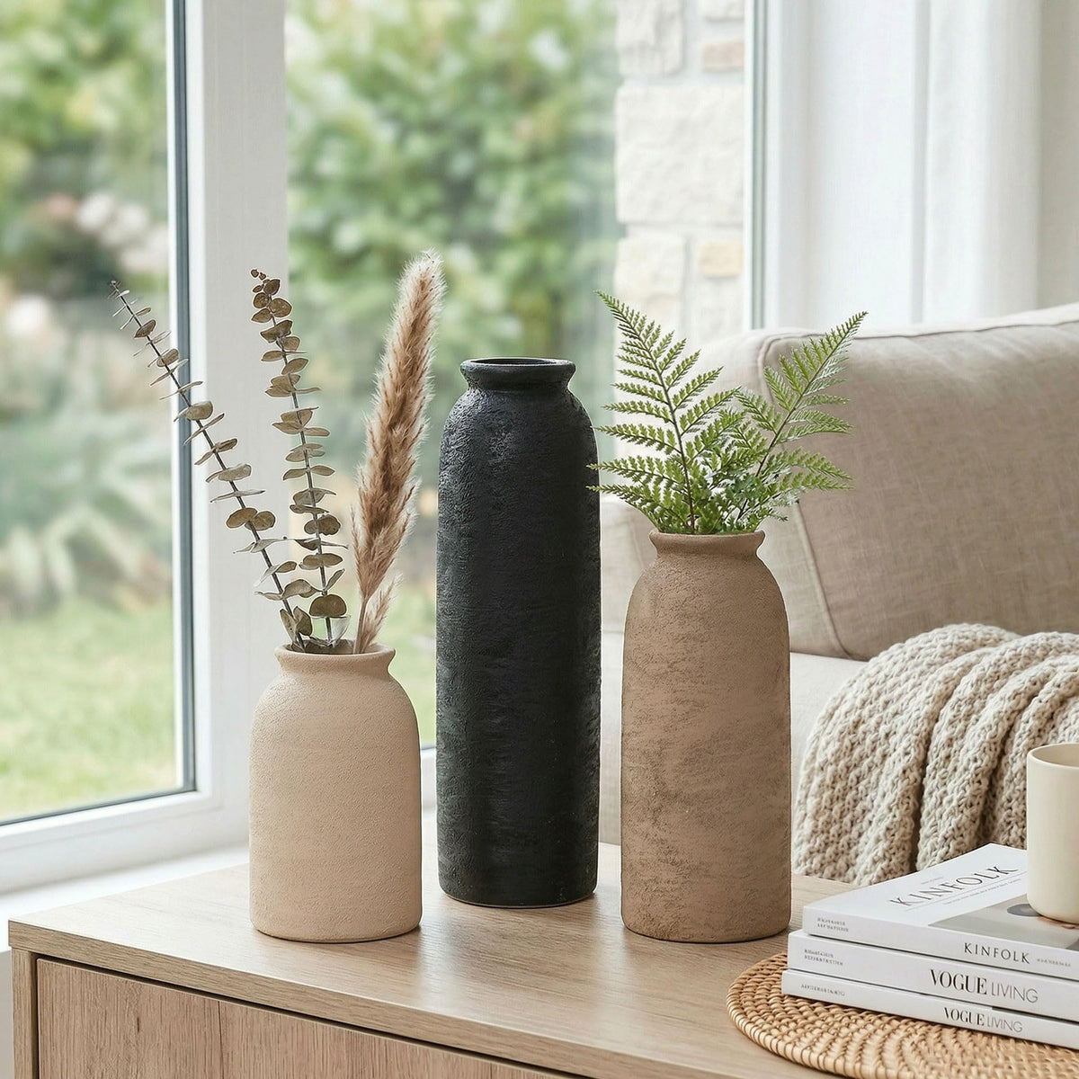 FancyPlus vase paired with pampas grass for rustic vibes.