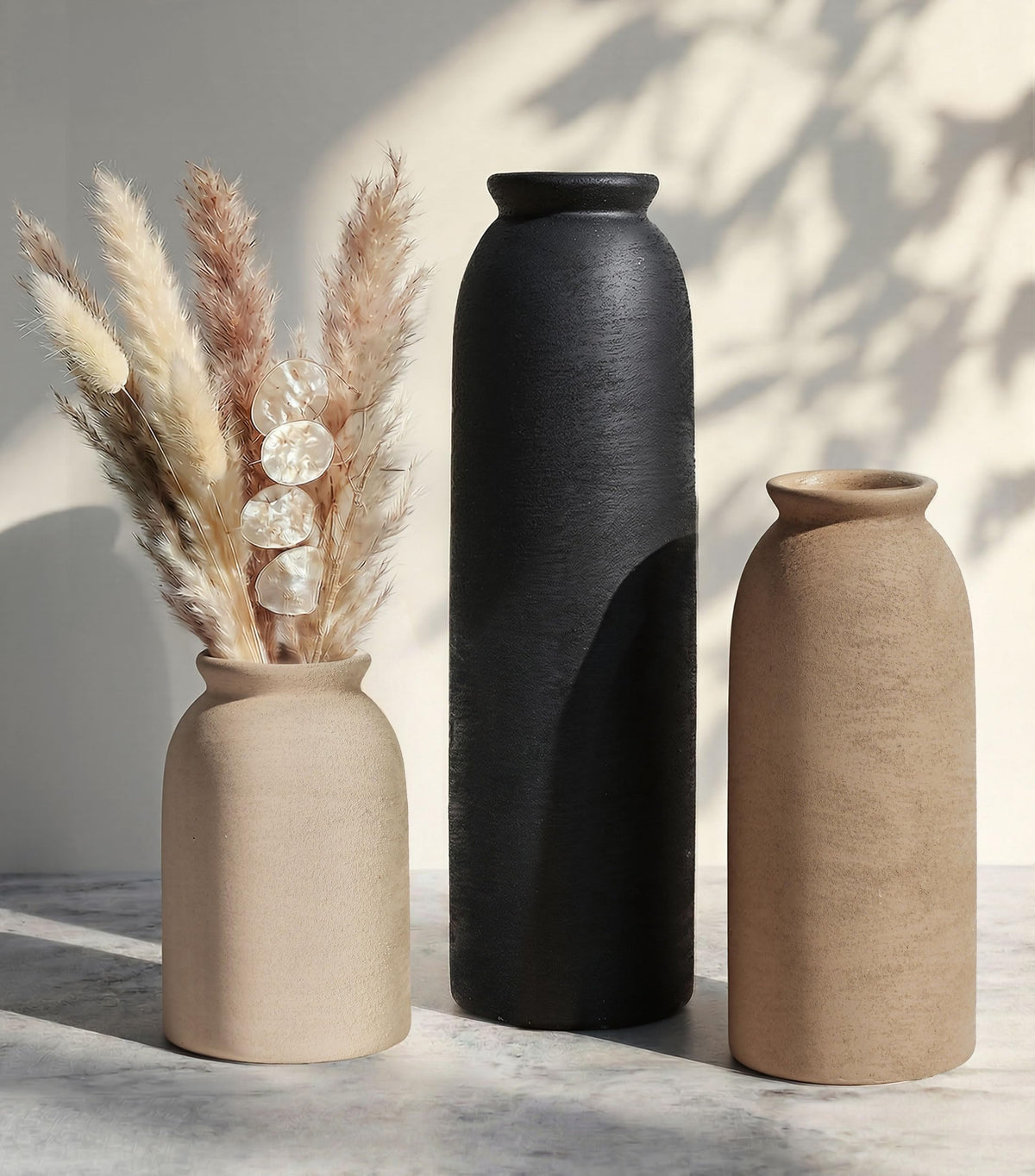 FancyPlus Ceramic Vase Set of 3 large vase for an elegant centerpiece.
