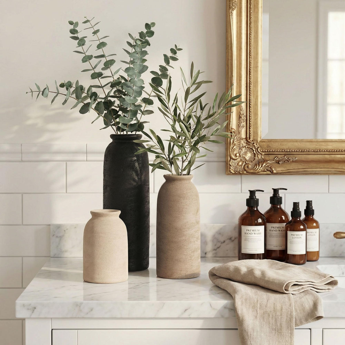 FancyPlus neutral finish complements warm wood tones and neutrals.