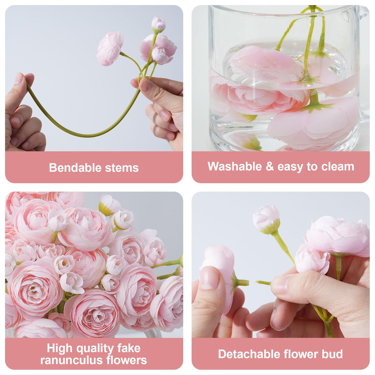 FancyPlus easy-care artificial flowers for home decor and event styling.