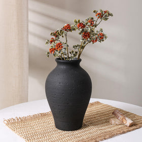 FancyPlus farmhouse vase in dining room creates a warm, inviting centerpiece.