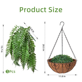 FancyPlus faux Boston fern leaves create lush wall greenery with minimal upkeep