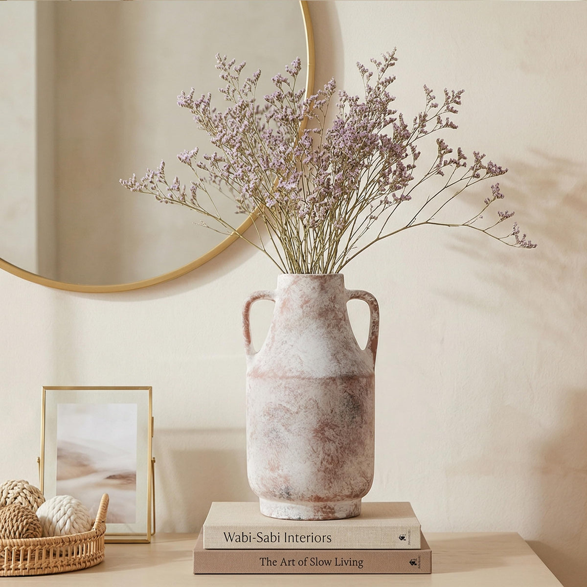 FancyPlus large vase with non-slip base protects furniture during use.