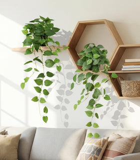 FancyPlus realistic hanging plants for shelves and mantels.