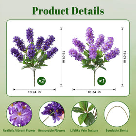 FancyPlus silk delphinium outdoor flowers add lasting color to porches.