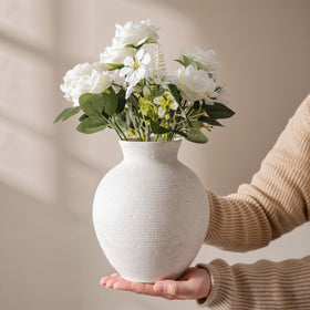 FancyPlus ceramic vase ideal for dried arrangements and pampas grass