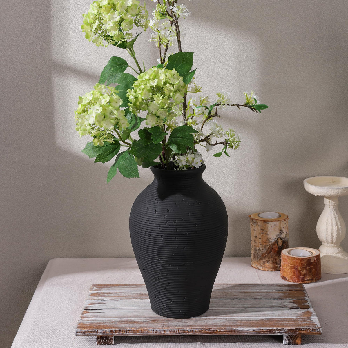 FancyPlus vase pairs with pampas grass or greenery for stylish arrangements.