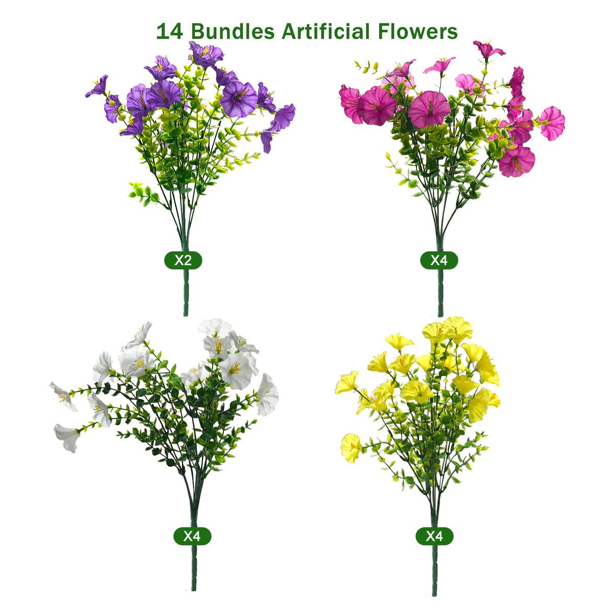 Fanfantoey UV-resistant silk flowers outdoors maintain color