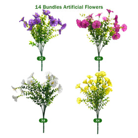 Fanfantoey UV-resistant silk flowers outdoors maintain color