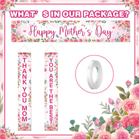 Fanfanwin banner with pink background and butterflies
