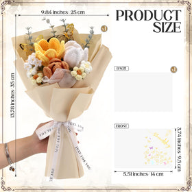 Fanfanwin crochet bouquet featuring yellow daisies offers a vibrant gift idea.