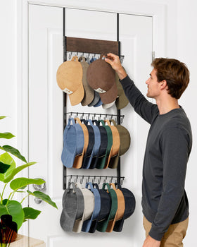 FANGSUN 30 movable hooks organizing caps with flexible spacing