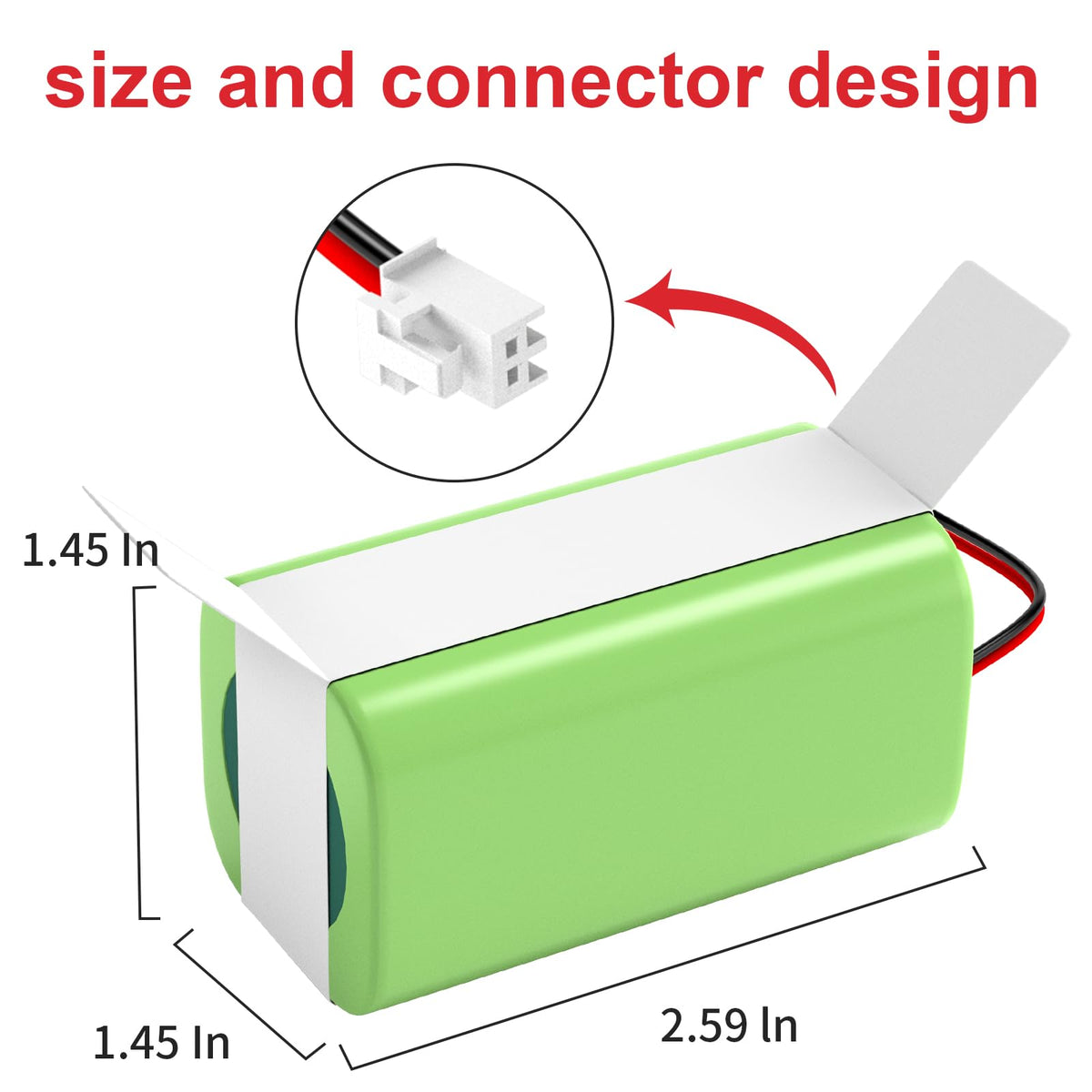 Fanhua RVBAT850 uses a 2-prong connector for quick swaps