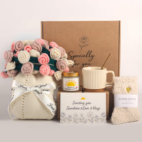 FantasDeck cozy socks and candle set for relaxing self-care evenings