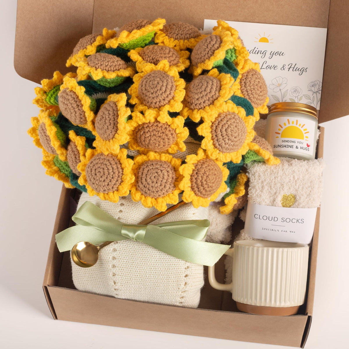 FantasDeck sunflower blanket bouquet shows a cozy throw for comforting moments.