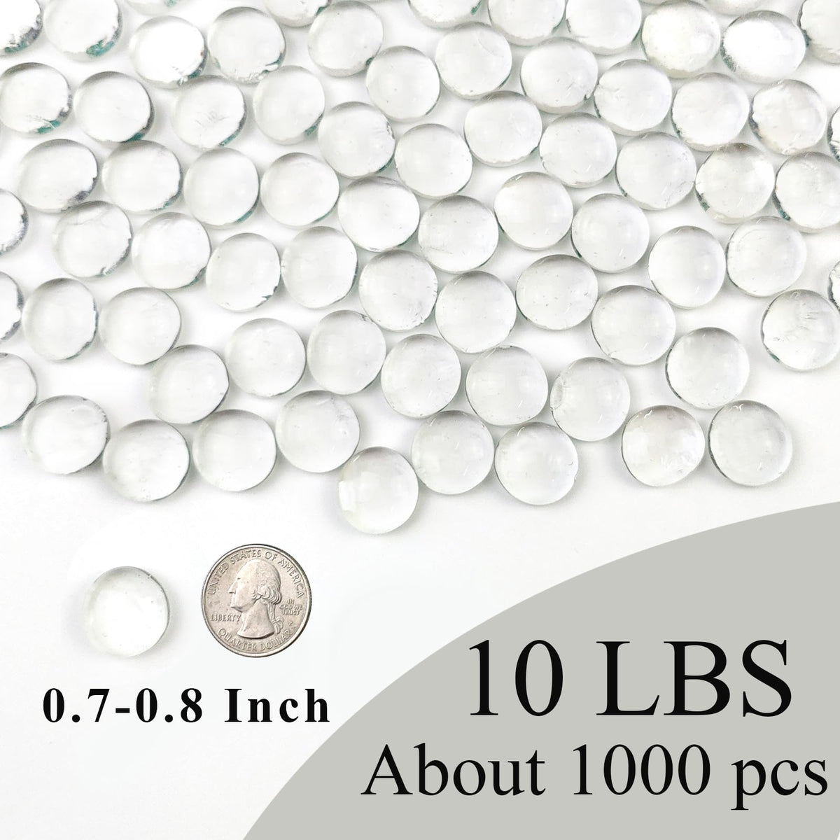 FANTIAN clear flat glass beads ideal for fire pits and candle displays