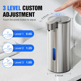 Fantictas 3-level dispensing button for customized soap use.