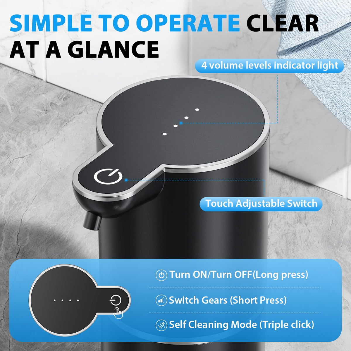 Fantictas four-level dispensing demonstrates adjustable wash duration