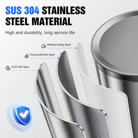 Fantictas stainless steel surface detail showing corrosion resistance and easy cleaning.