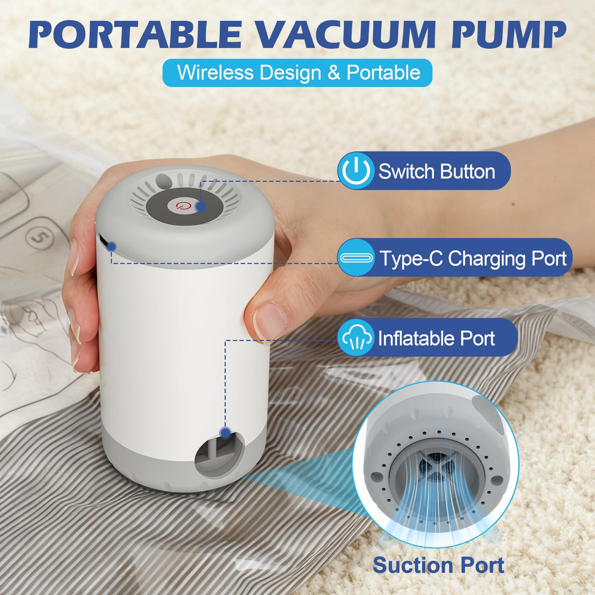 Fantictas vacuum bags with backflow valve indicating moisture and odor protection