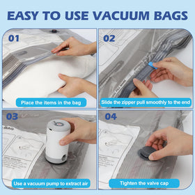 Fantictas vacuum bags with waterproof zipper closure in action