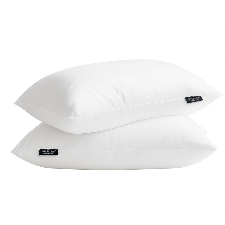 Farm To Home king pillow 20x36 pack with organic cotton cover for cool, breathable comfort.