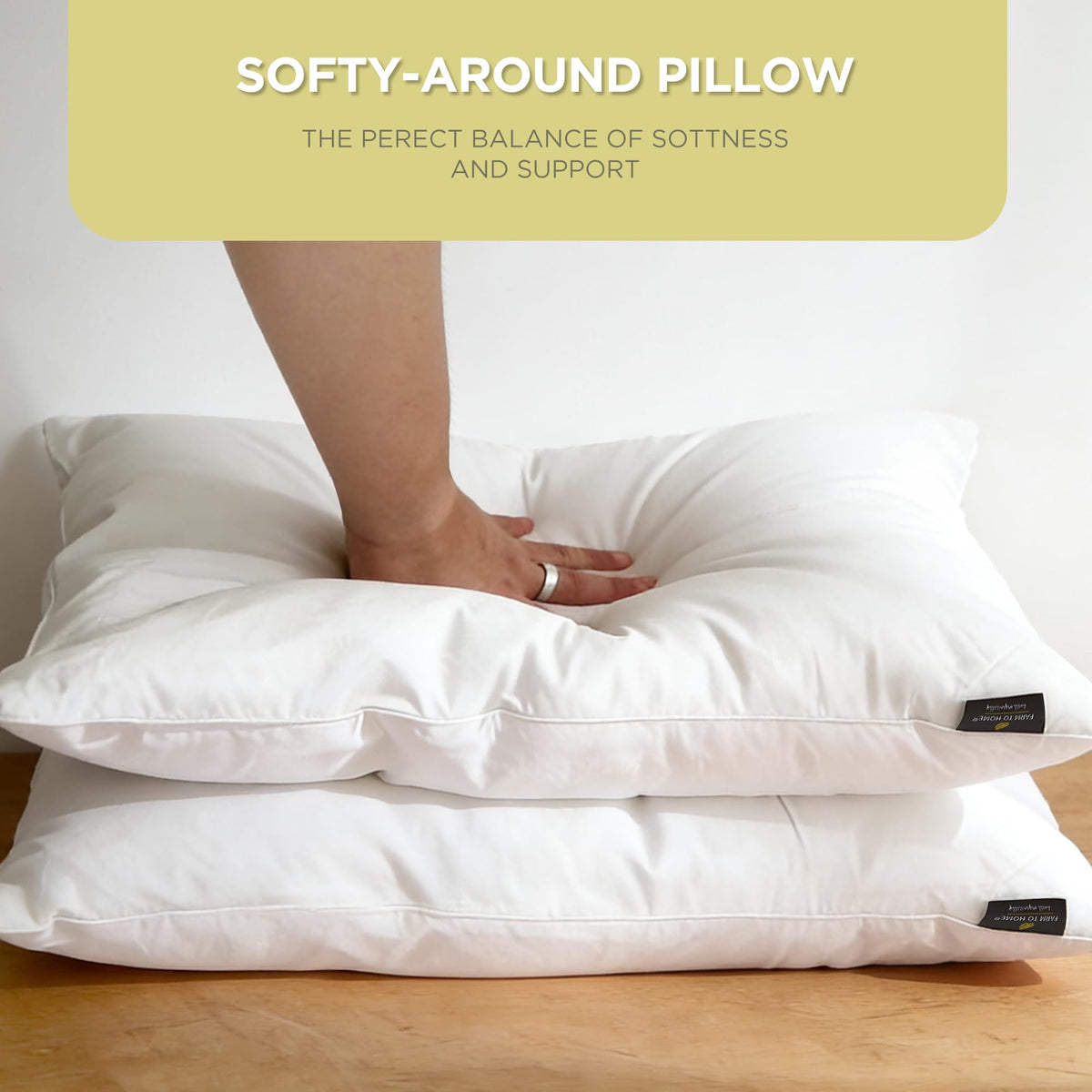 Farm to Home king size pillow 20x36 offering generous support.