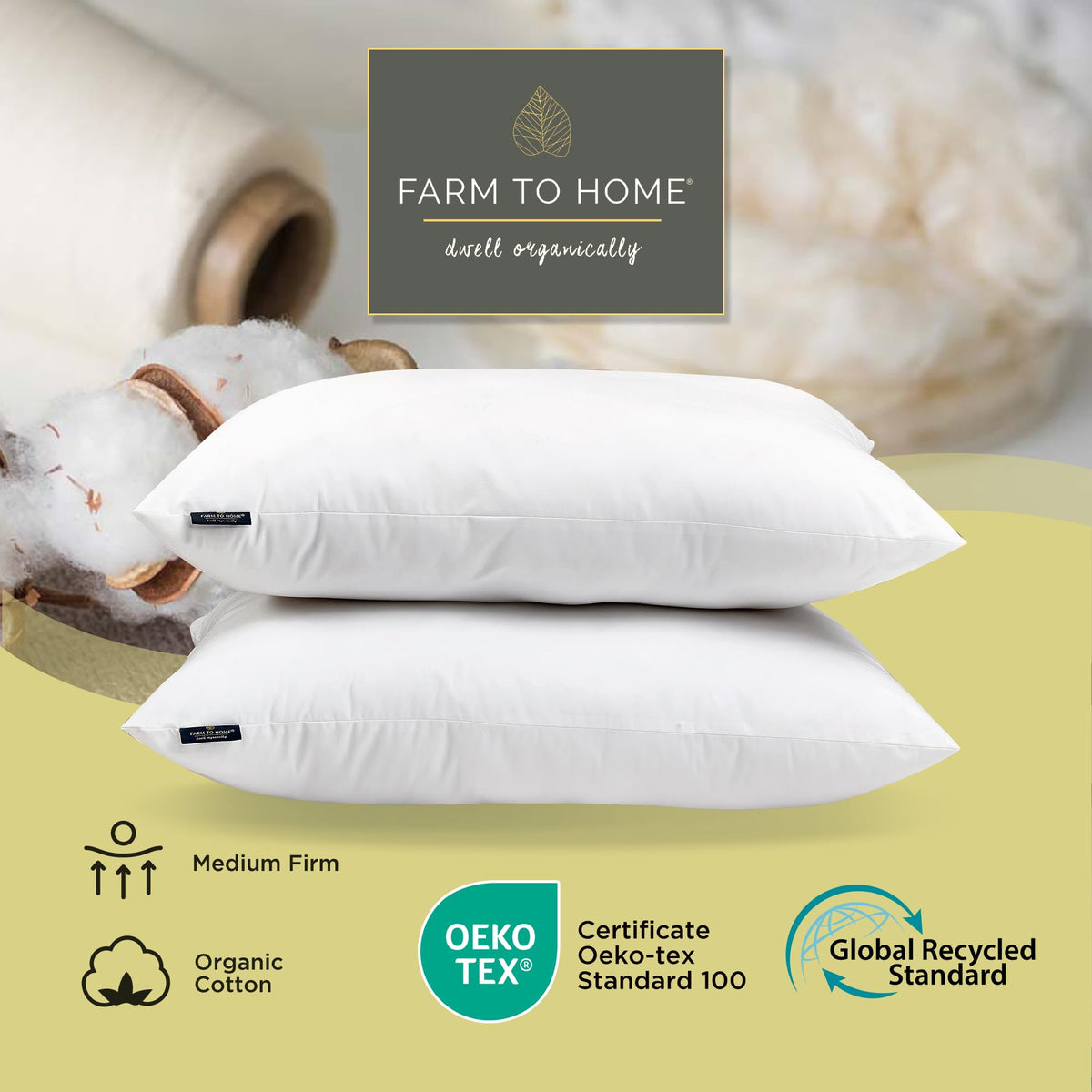 Farm To Home organic cotton cover close-up reveals breathable fabric for cooling nights