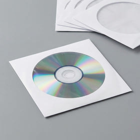 Clear window lets you view disc labels without removing from sleeve.