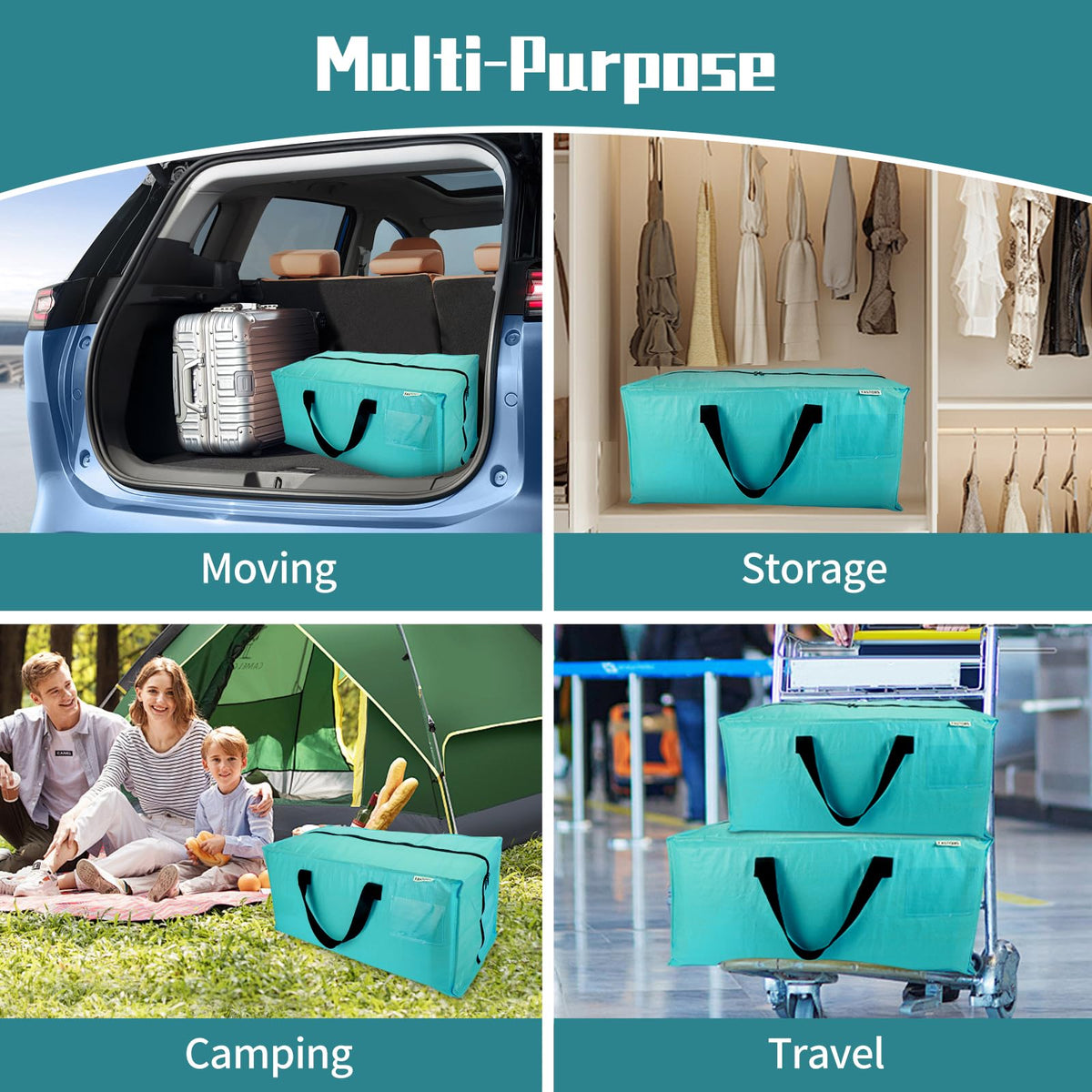 FASTORS durable moving bags provide a practical alternative to bulky boxes.