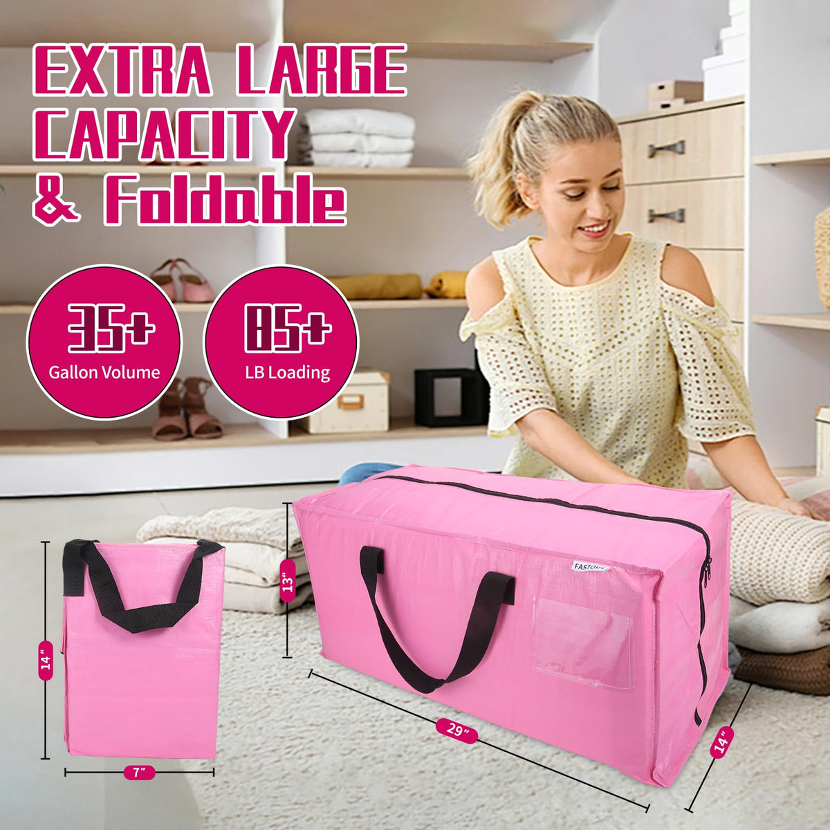 FASTORS moving bags waterproof material protects belongings during travel.