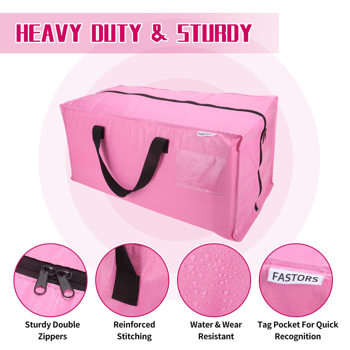 FASTORS space-saving design aids efficient packing for moves and trips.