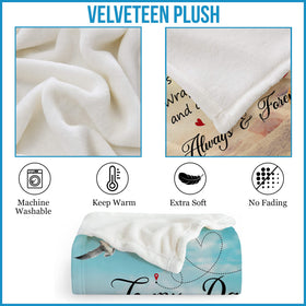 Fastpeace daughter gifts blanket 50x60 on a couch for versatile use