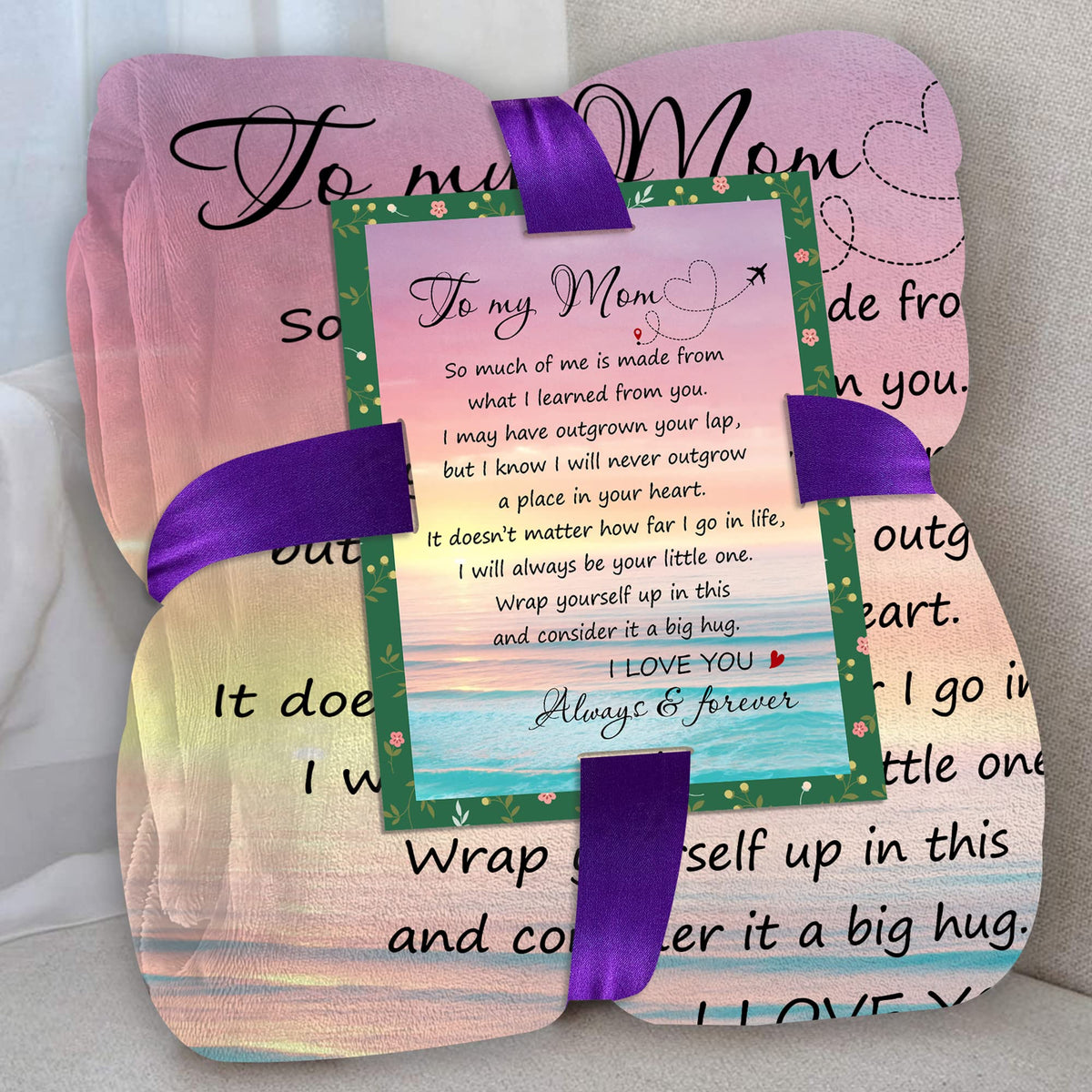 Fastpeace mom blanket 50x60 on bed for cozy warmth