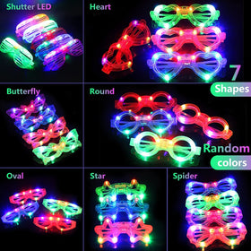 FathiSooc LED glasses Heart shape lights up romantic celebrations.