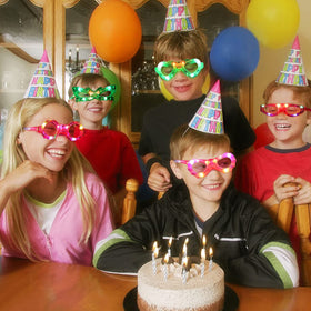 FathiSooc LED glasses Round shape add versatile glow for group photos.