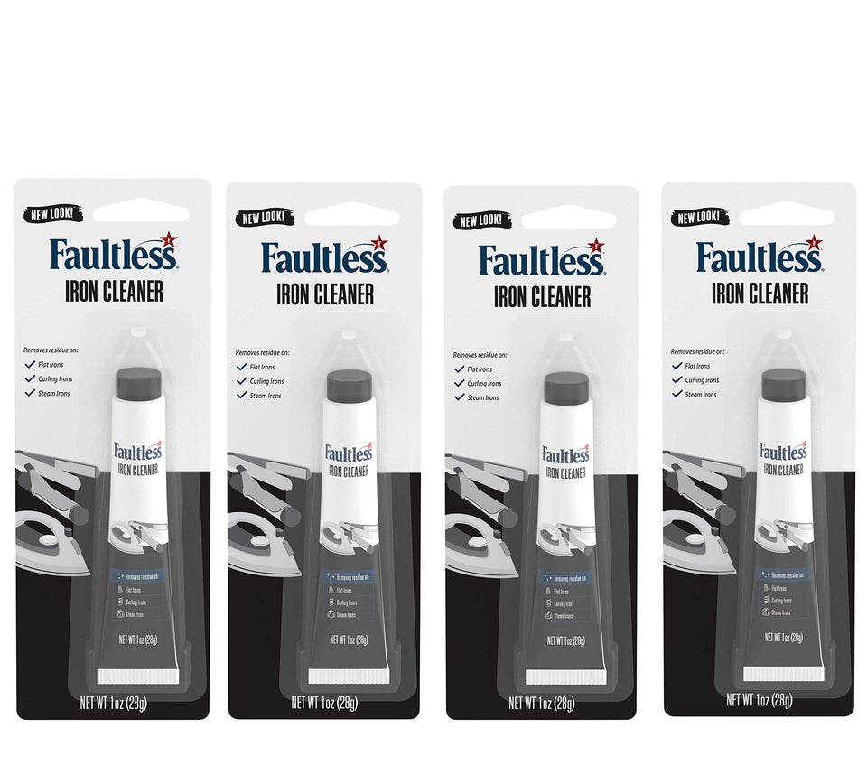 Faultless Hot Iron Cleaner removes melted fabrics residue from the soleplate for quick cleanup