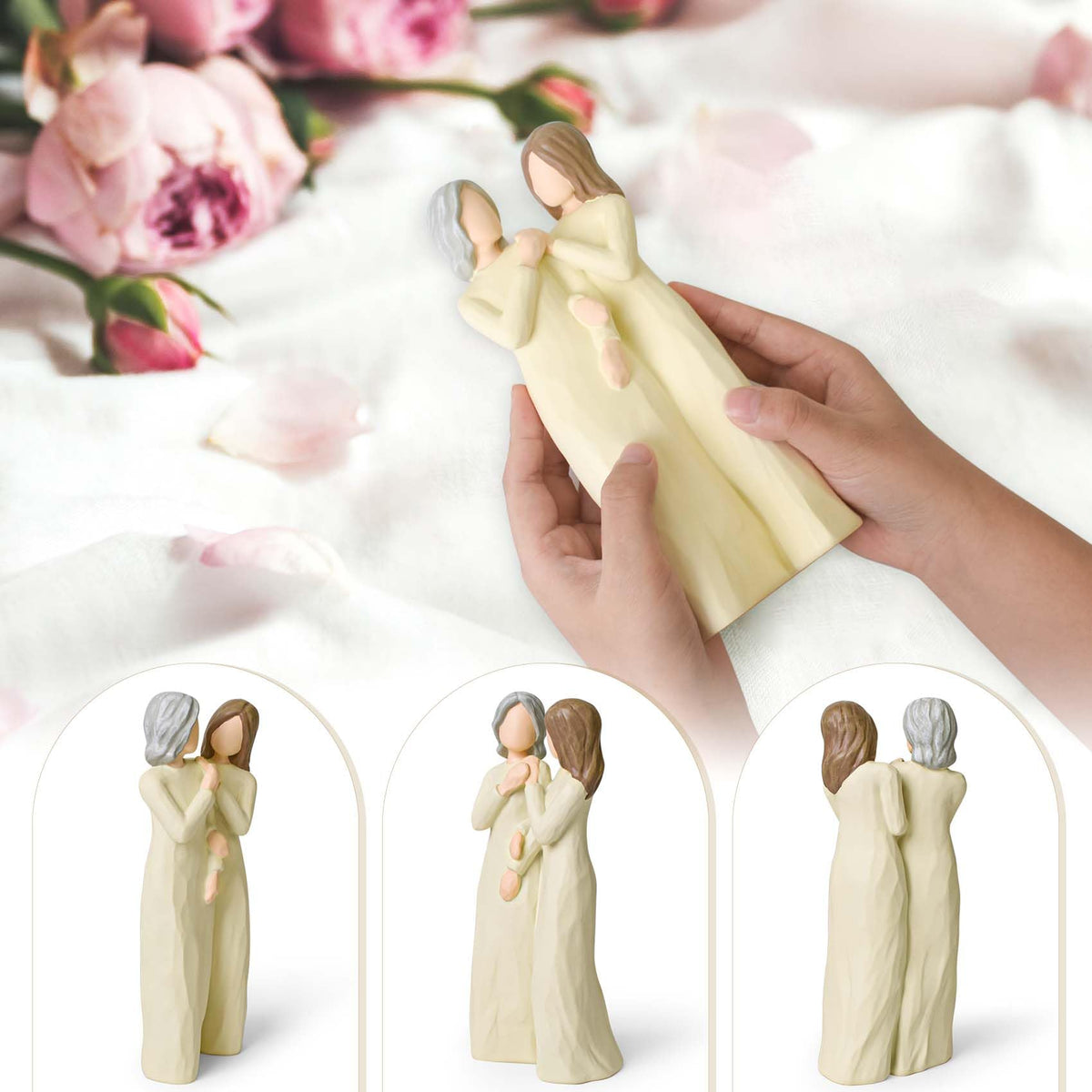 Faumsut daughter-mom cherished moment figurine for home display and memories.