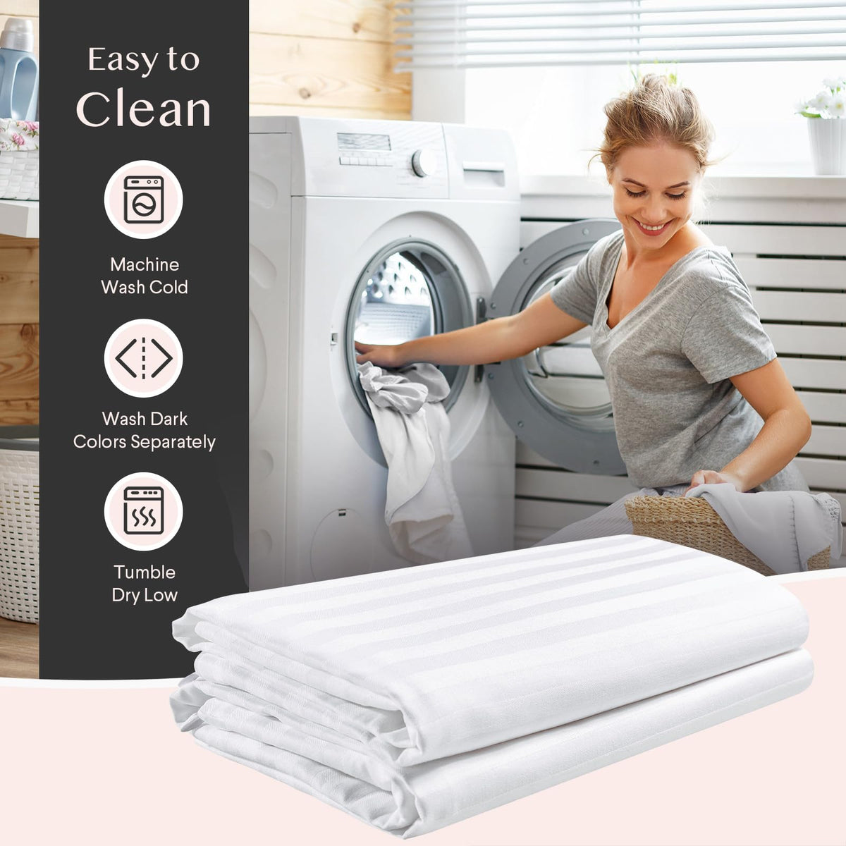 FAUNNA machine-washable pillow protector maintains softness after washes