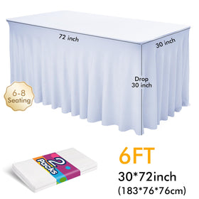 Close-up of FAVE tablecloth stitching showing durable, wrinkle-resistant finish