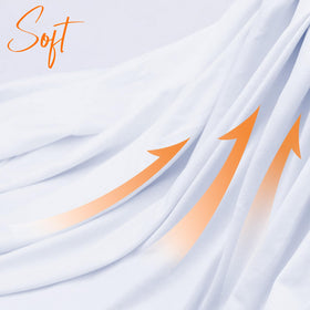 Folded FAVE white tablecloth stored for compact reuse