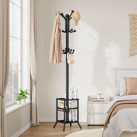 FAVOOSTY height-focused image showing 72.44 inch coat rack.