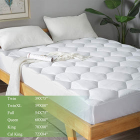 Quilting detail shows soft, breathable fabric for cooler sleep.
