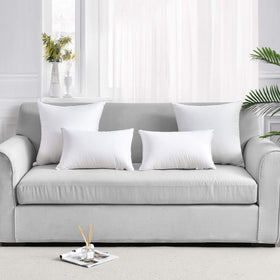 FAVRIQ pillow insert with 3D polyester filling demonstrates plush resilience.