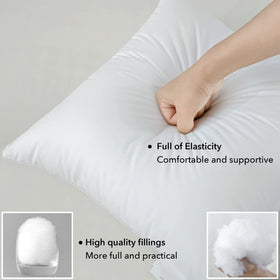 Favriq pillow inserts provide soft head and back support.