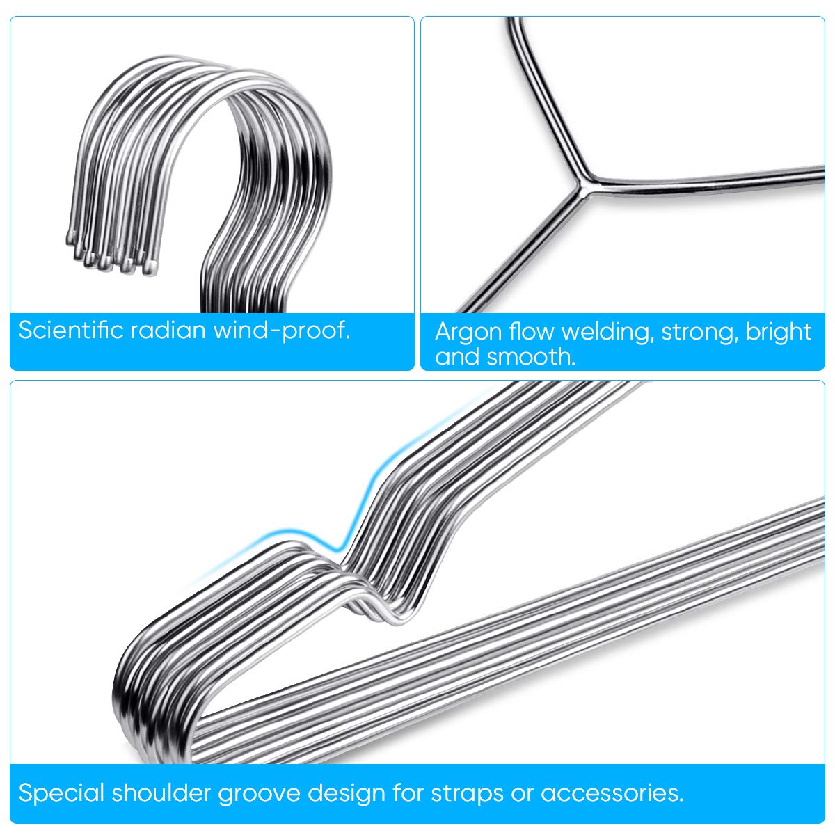 Fayleeko 16.5-inch length hanger designed for adult garments.