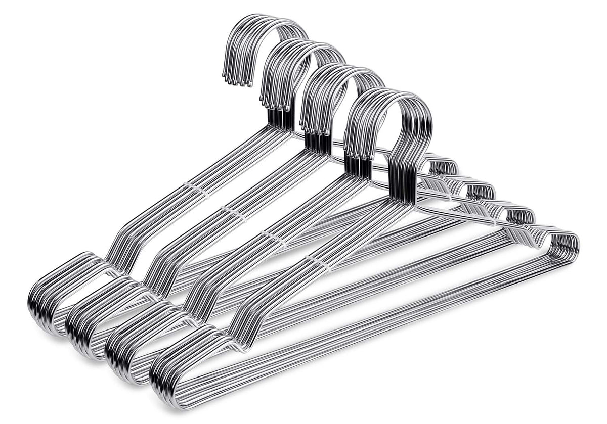 Fayleeko heavy-duty stainless steel coat hangers, ultra-thin for space-saving closets