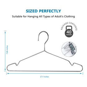 Fayleeko rust-resistant coat hangers suitable for damp spaces